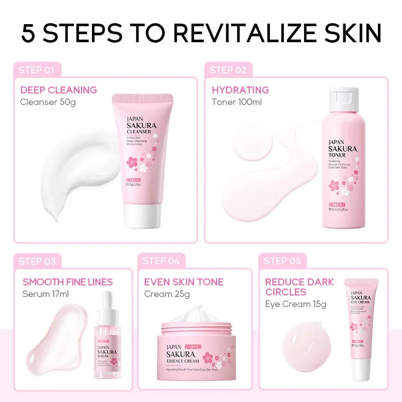 Sakura Kit Skin Care Sets Moisturizing and Reducing Fine Lines