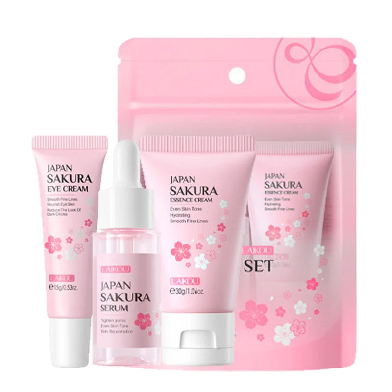LAIKOU Vitamin C Skin Care Sets 3pcs Face Cream Serum